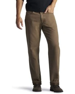 Men's Fleece and Flannel Lined Relaxed-Fit Straight-Leg Jeans -Outlet LEE Store 61NgSh7dZrL. AC SR736920