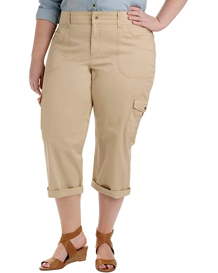 Lee Relaxed Fit Austyn Knit Waist Cargo Capris (Plus) | Pants 1 Lee Relaxed Fit Austyn Knit Waist Cargo Capris (Plus) | Pants